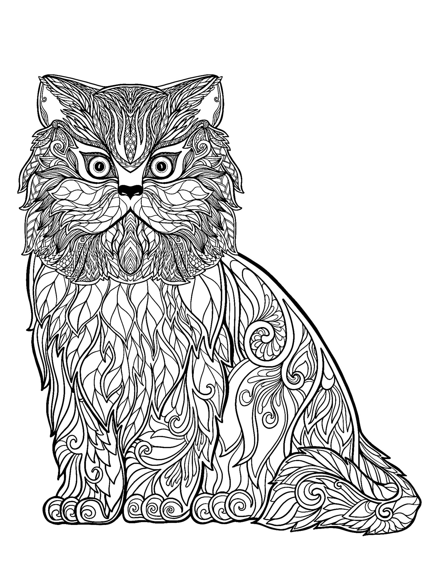 48+ The Best Cat Coloring Pages Printable