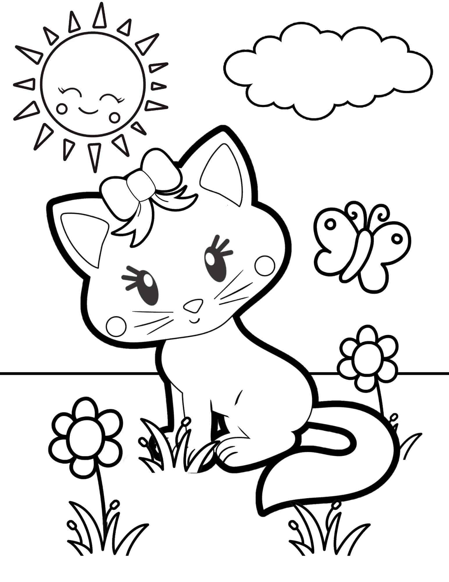 49+ Artistic Cat Coloring Pages Printable