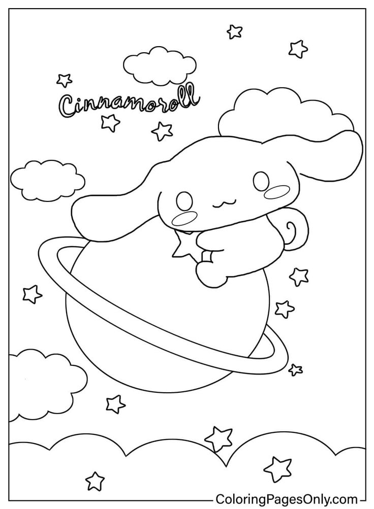 51+ Simple Cinnamon Roll Sanrio Coloring Pages Printable