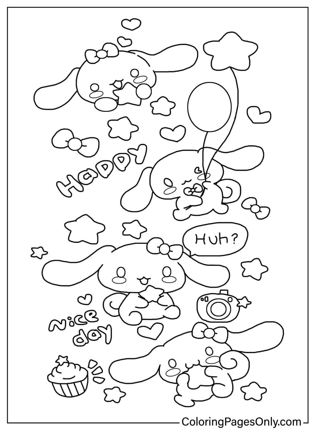 57+ Lovely Cinnamoroll Coloring Printable