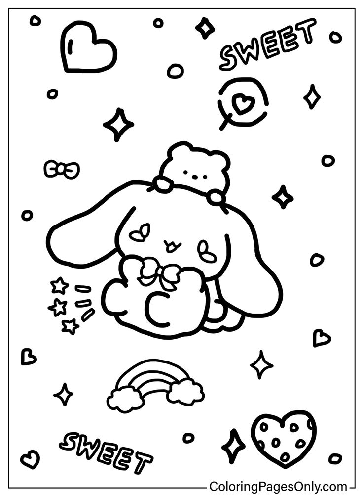 58+ The Best Cinnamoroll Coloring Printable