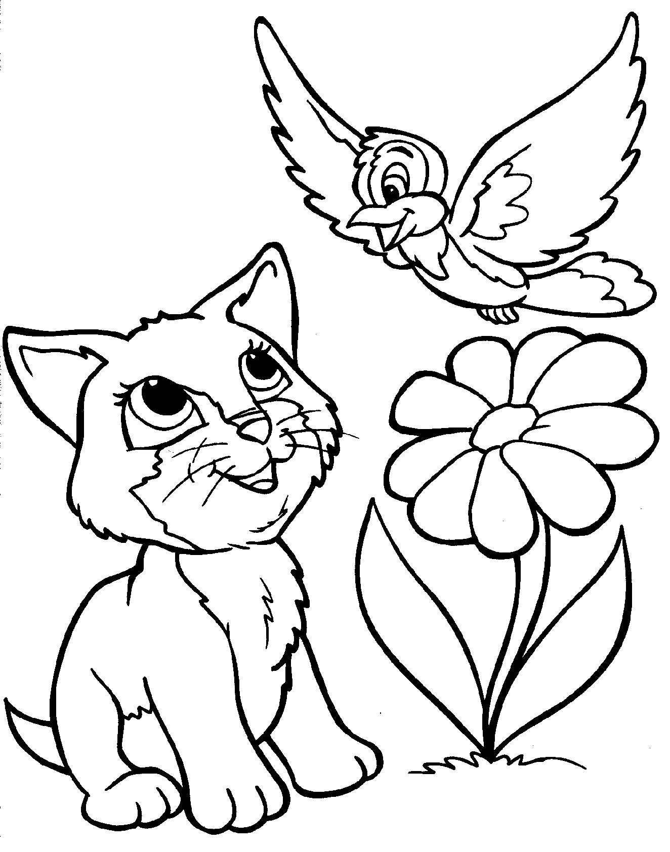 59+ Artistic Cat Coloring Pages Printable