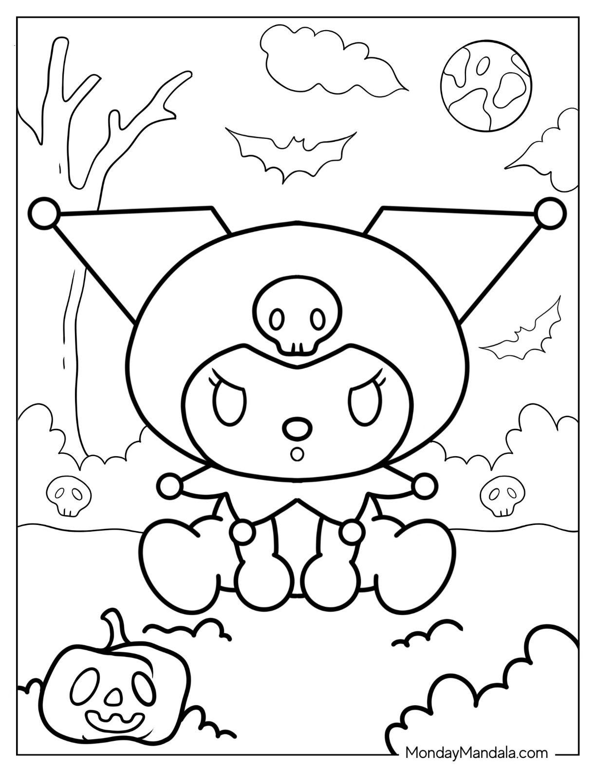 48+ Detailed Kuromi Drawing Coloring Pages to Print