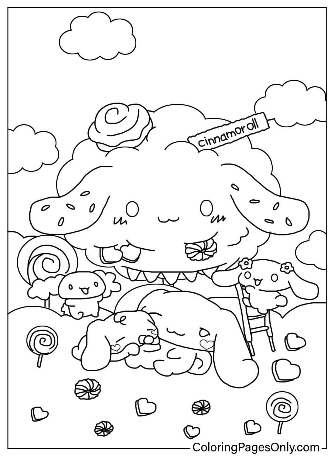 60+ Happy Cinnamoroll Coloring Printable