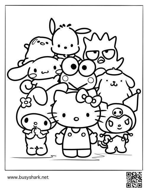 42+ Free Sanrio Characters Coloring Pages Free Archives