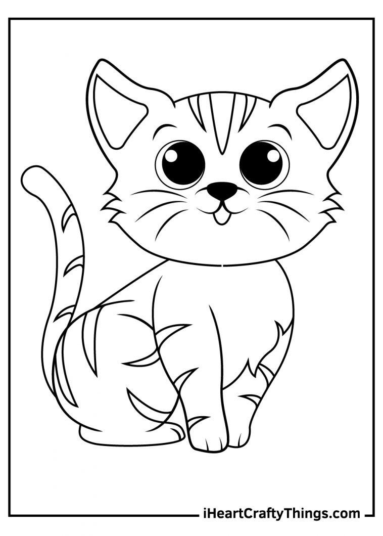 68+ Artistic Cat Coloring Pages Printable