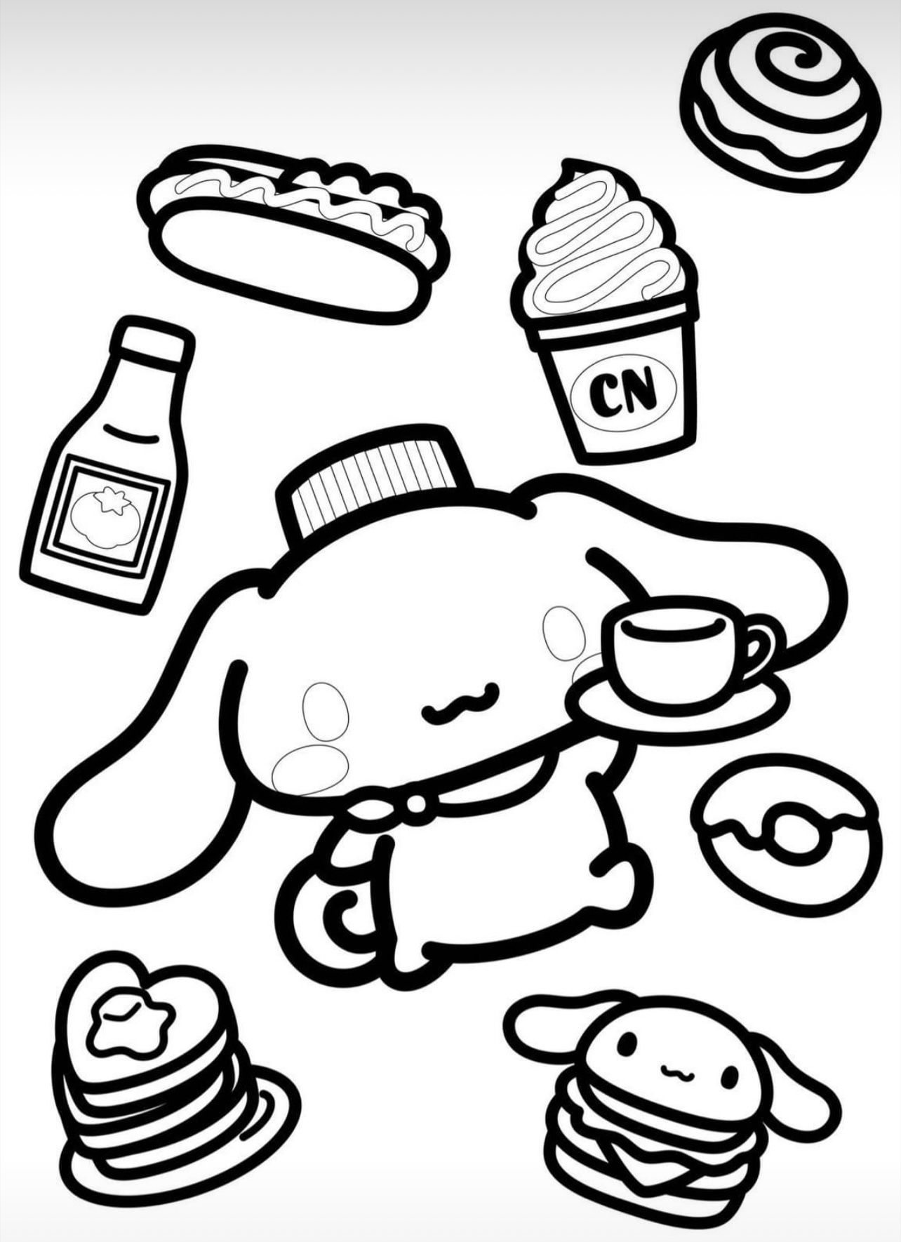 7+ Joyful Cinnamoroll Sanrio Coloring Pages Printable