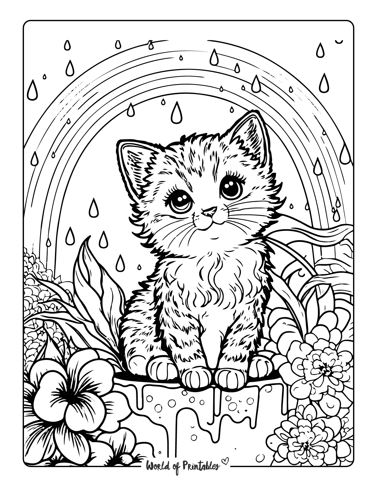 7+ New Cat Coloring Pages Printable