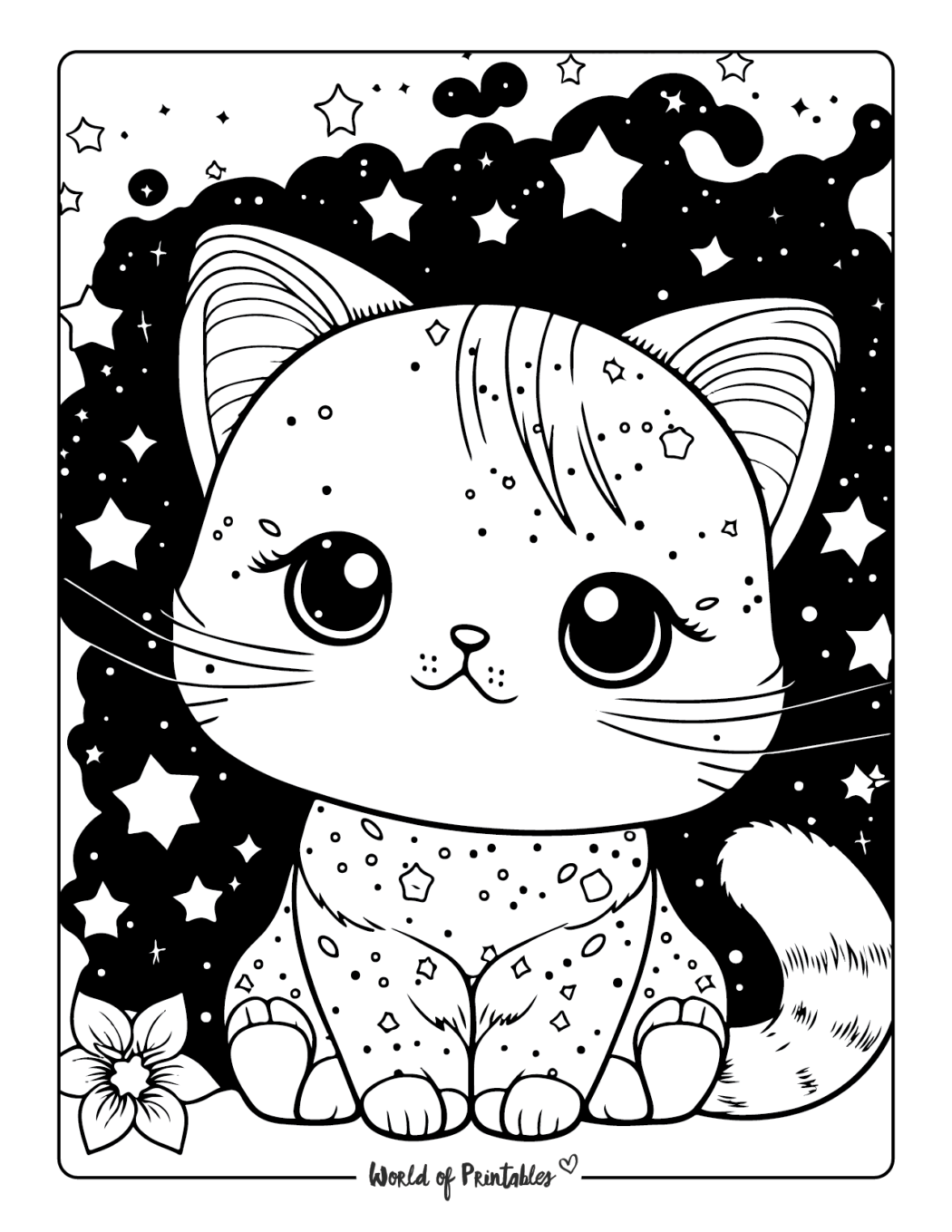 70+ Entertaining Cat Coloring Pages Printable