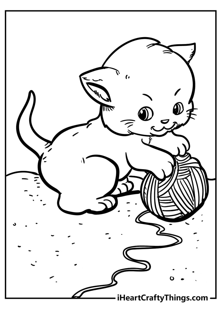 70+ Funtastic Cat Coloring Pages Printable