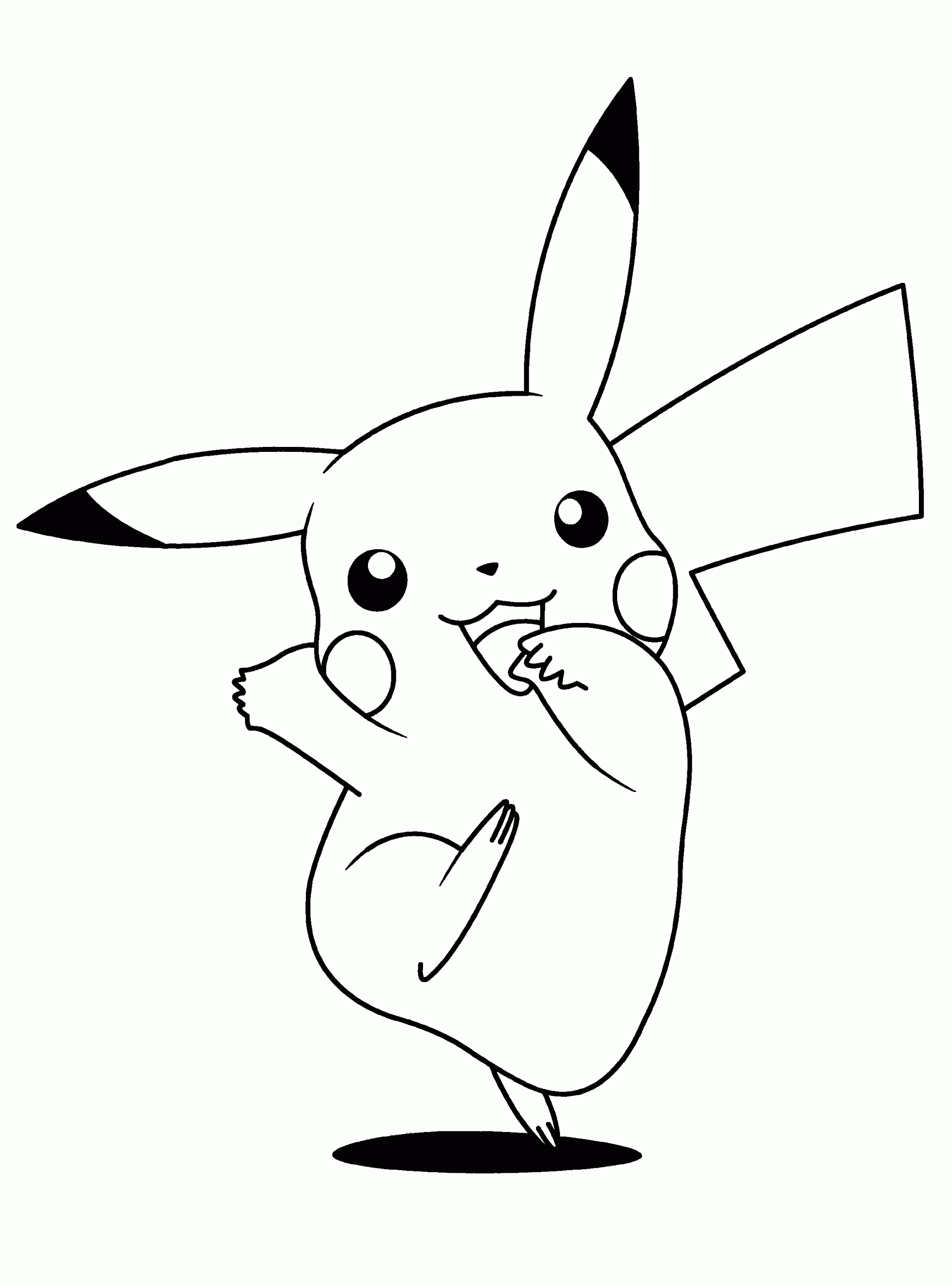 72+ Cute Pikachu Coloring Page Printable