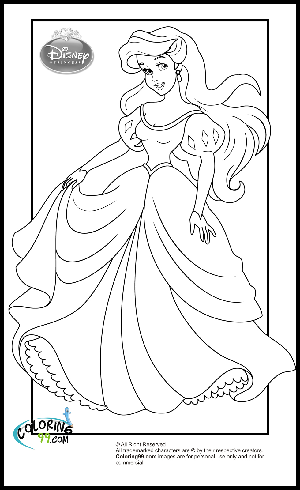 74+ Entertaining Princess Coloring Book Pages Printable