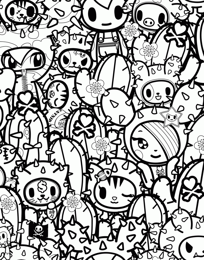 78+ Aesthetic Tokidoki Coloring Pages Printable