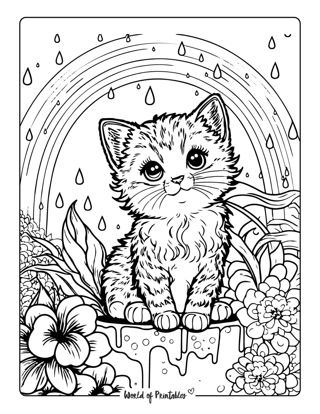 8+ Entertaining Cat Coloring Pages Printable