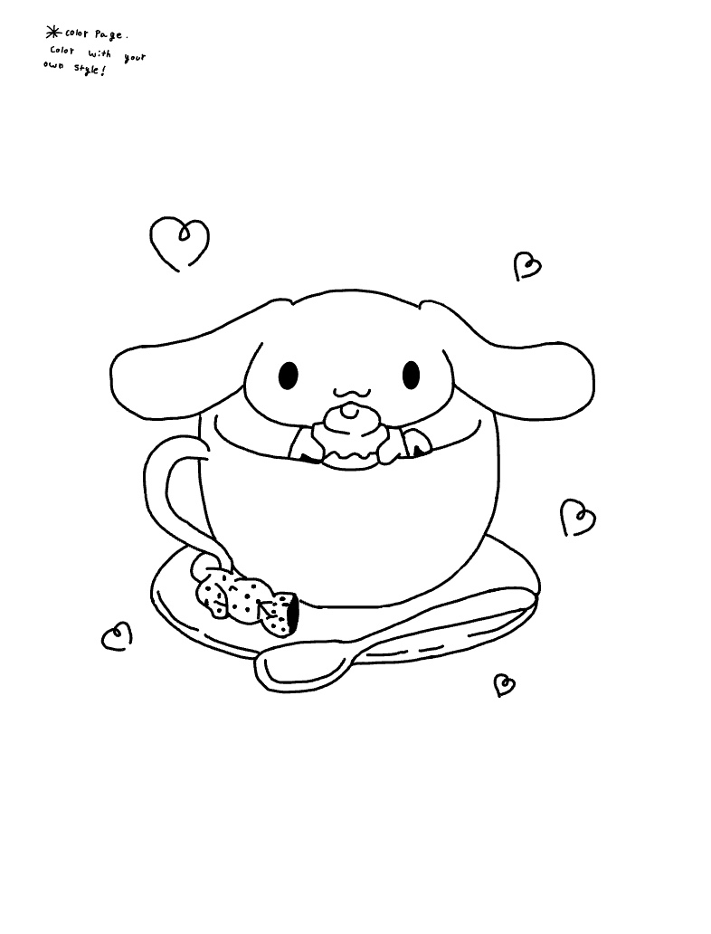 82+ Inspiring Cinnamoroll Sanrio Coloring Pages Printable