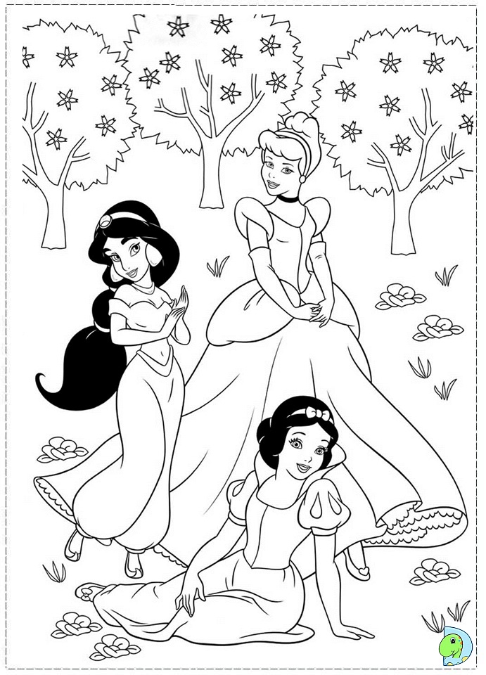 88+ Joyful Disney Princess Group Coloring Pages Printable