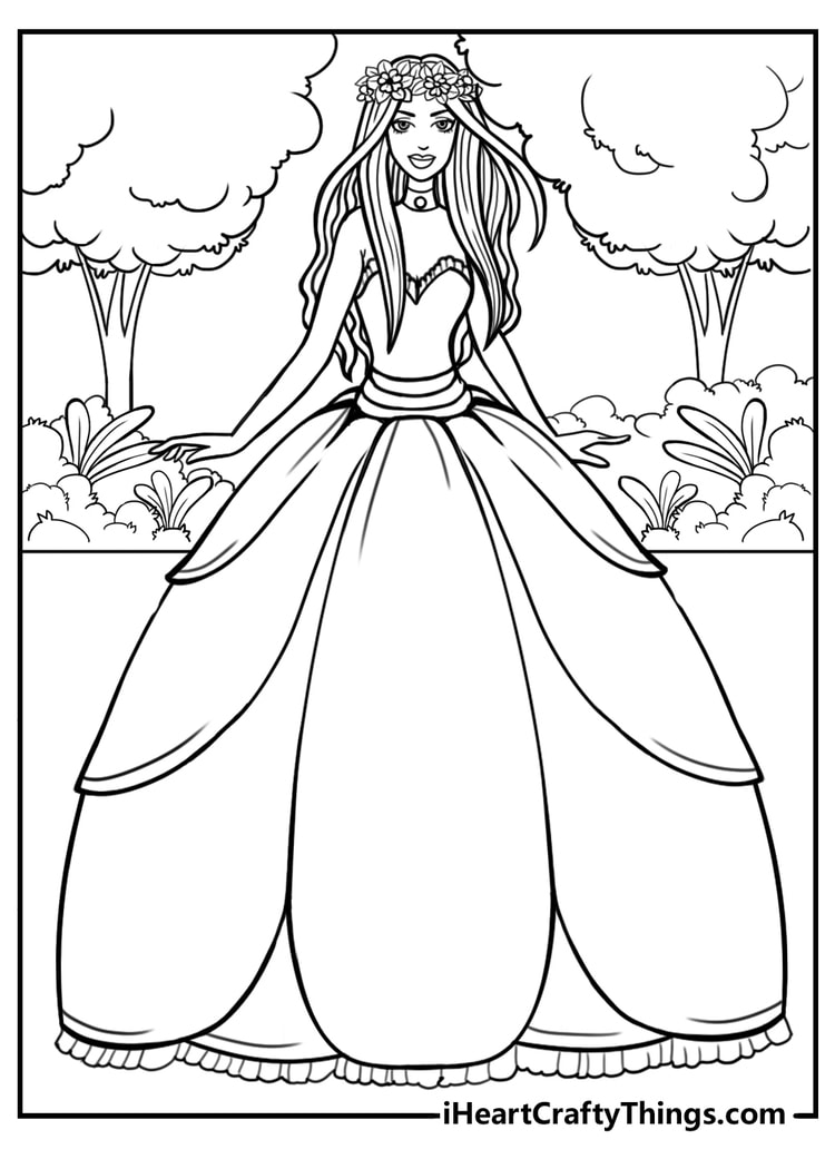 89+ Detailed Princess Coloring Book Pages Printable