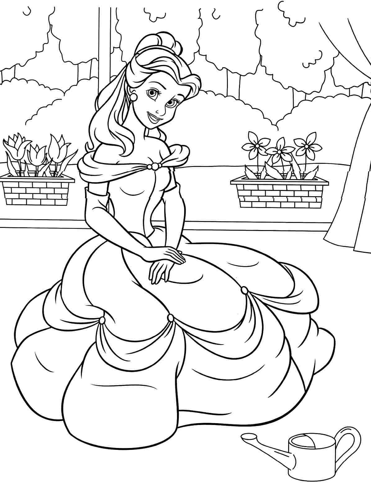 91+ Realistic Princess Coloring Book Pages Printable