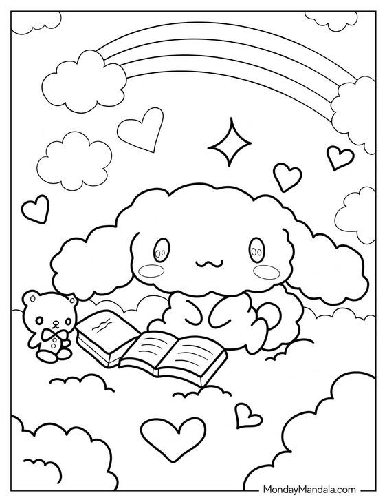 92+ Free Cinnamoroll Coloring Printable