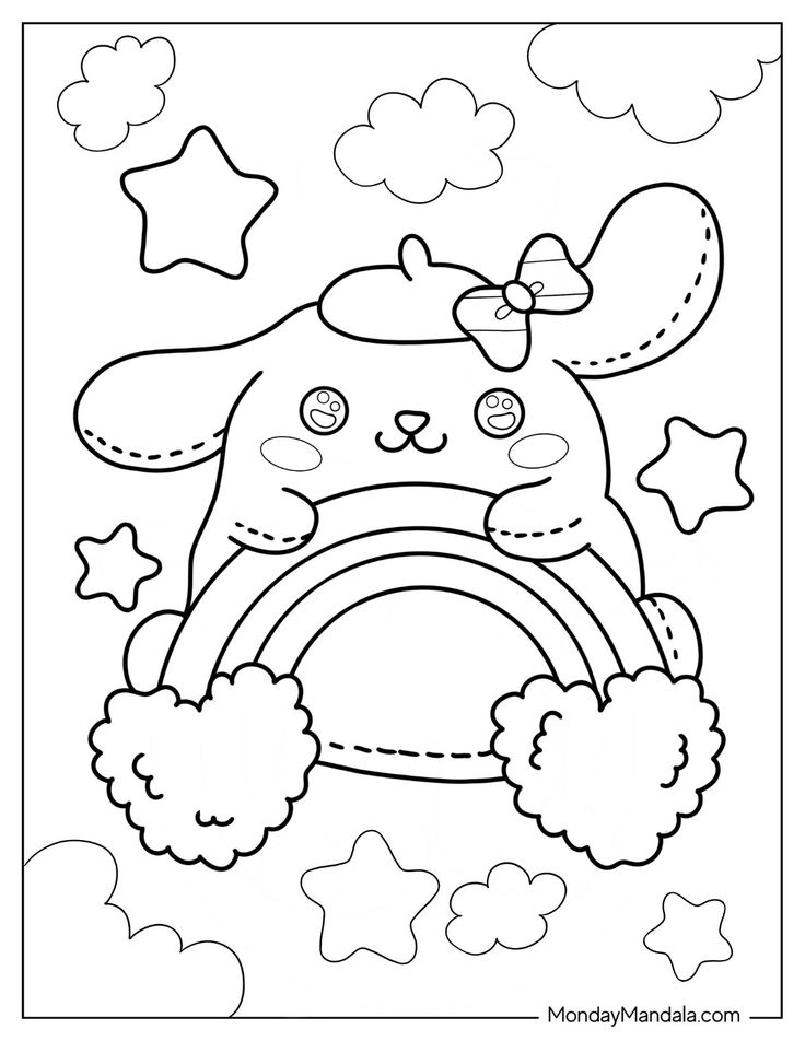 92+ Funtastic Cinnamoroll Sanrio Coloring Pages Printable