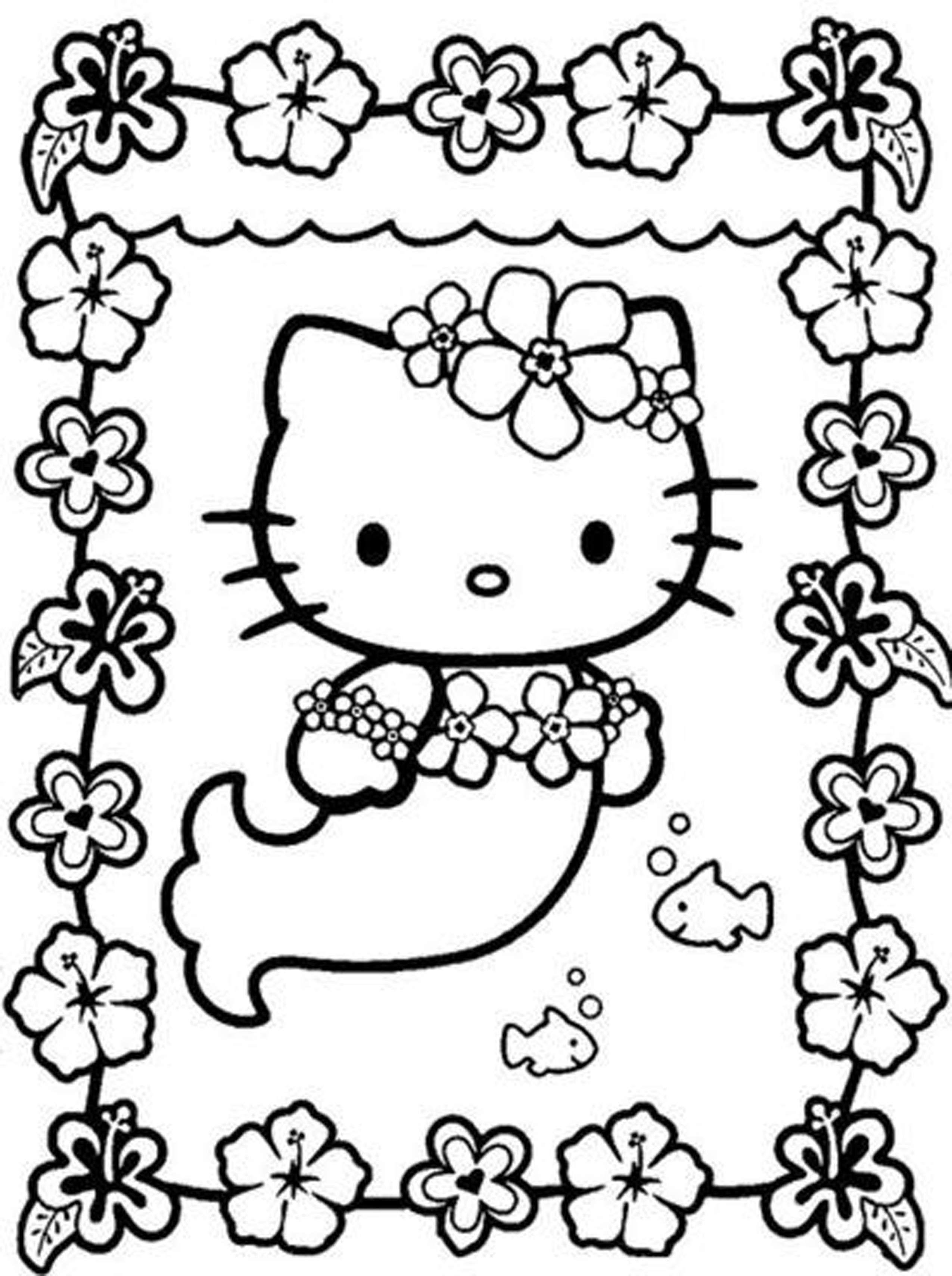 44+ Cute Hello Kitty Characters Coloring Pages Detailed