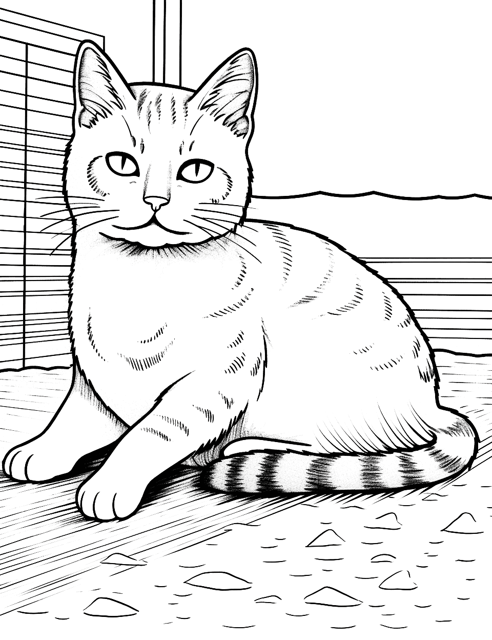 99+ Lovely Cat Coloring Pages Printable