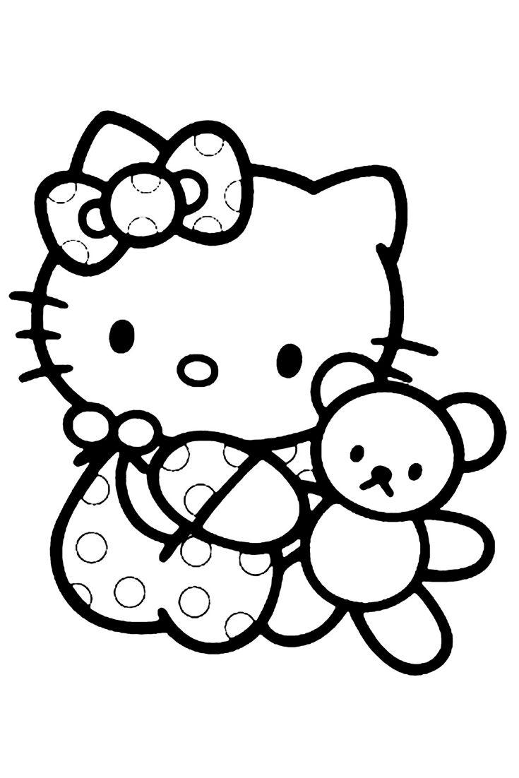 45+ Easy Hello Kitty Bed Coloring Pages for Kids