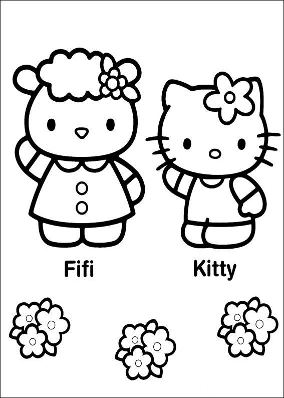 49+ Relaxing Hello Kitty Characters Coloring Pages to Print