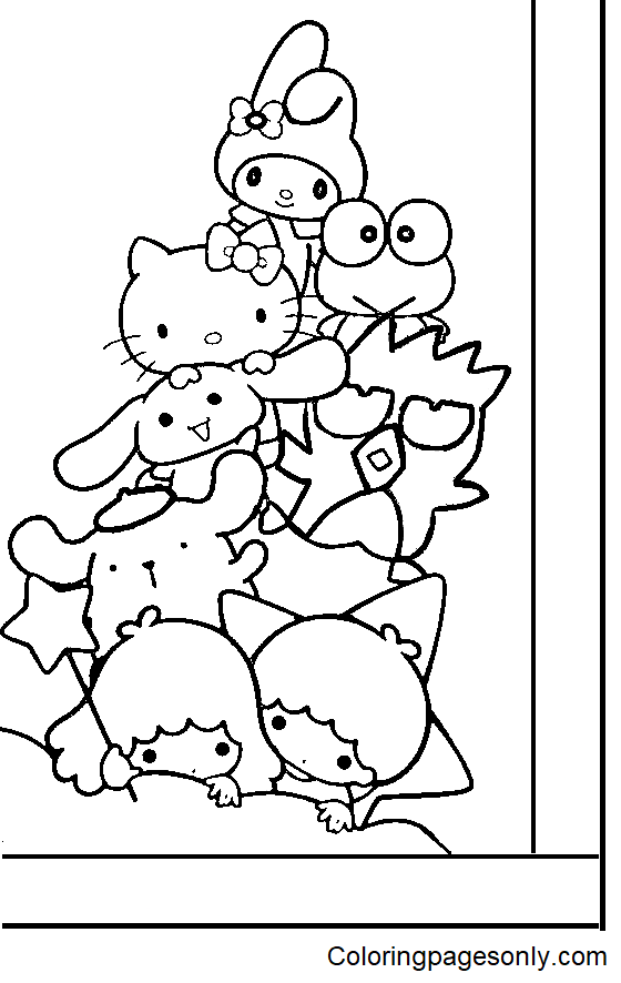 34+ Aesthetic Sanrio Characters Coloring Pages Free Unique