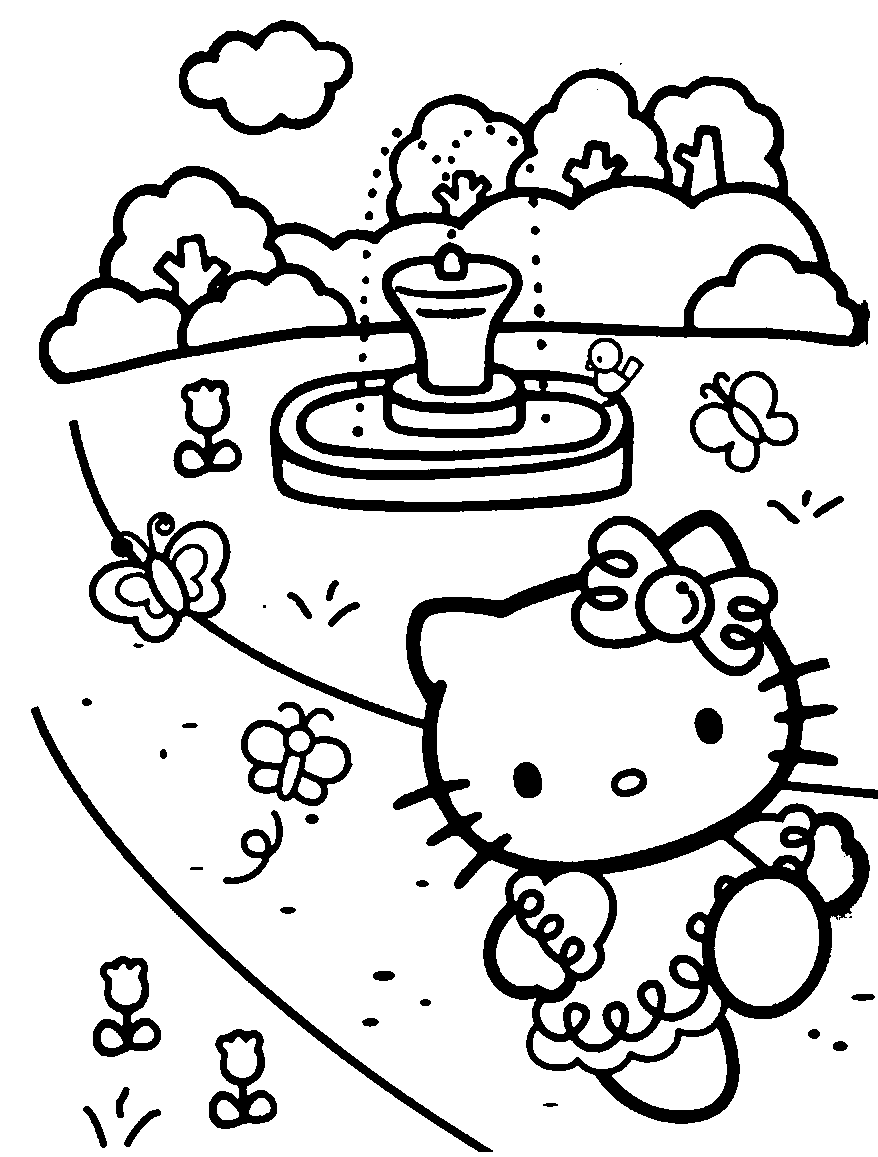 41+ The Best Hello Kitty Characters Coloring Pages Printable Sheets