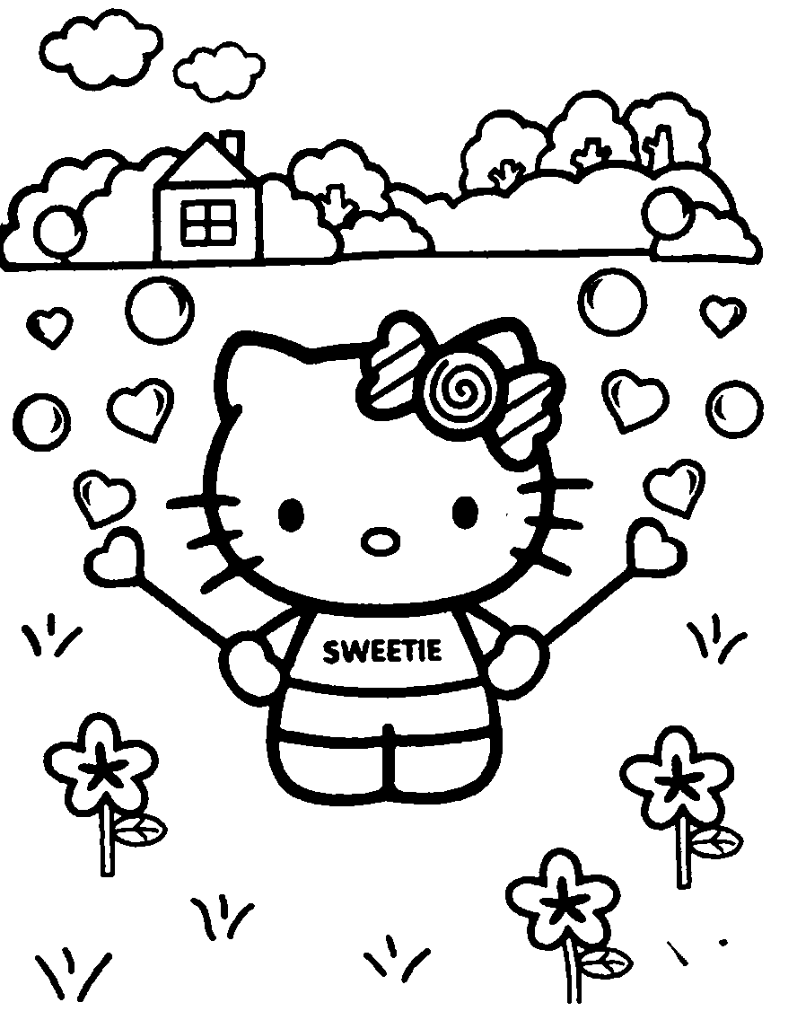 43+ Free Hello Kitty Characters Coloring Pages Download FREE