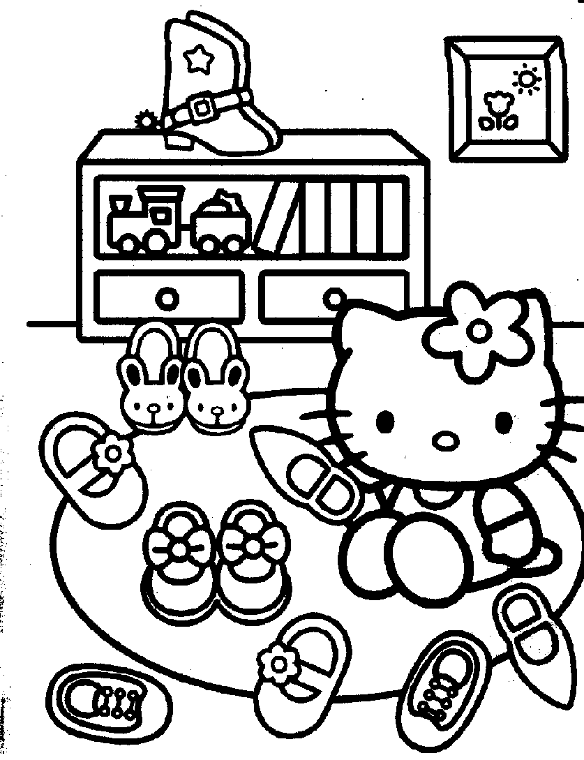 43+ Joyful Hello Kitty Characters Coloring Pages Simple