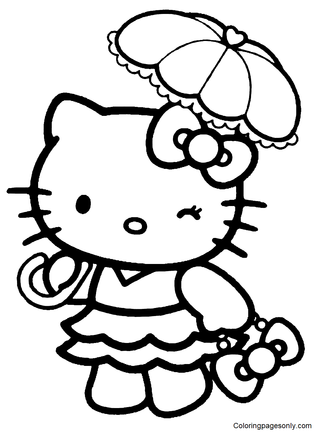 47+ Amazing Hello Kitty Characters Coloring Pages PDF Printable