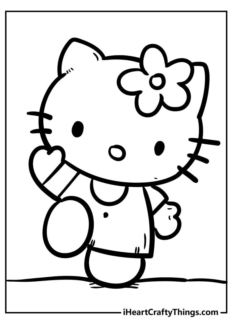 30+ Simple Hello Kitty Characters Coloring Pages PDF Printable