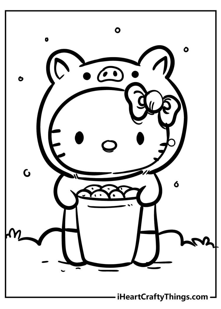 40+ Cute Hello Kitty Characters Coloring Pages Inspirational