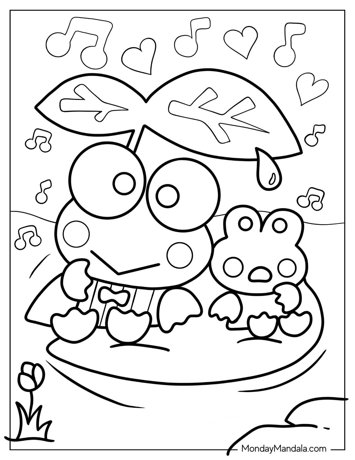 42+ Aesthetic Sanrio Characters Coloring Pages Free Free Printable