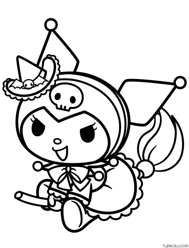 34+ Educational Kuromi Drawing Coloring Pages Easy Kids