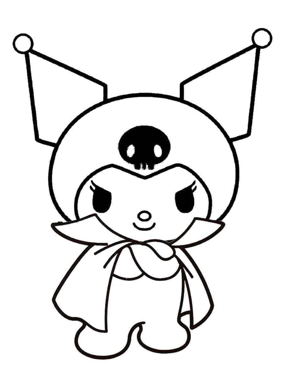 45+ Lovely Kuromi Drawing Coloring Pages for Kids and Adult