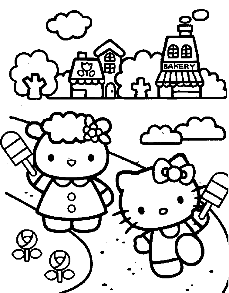 41+ Lovely Hello Kitty Characters Coloring Pages Cute