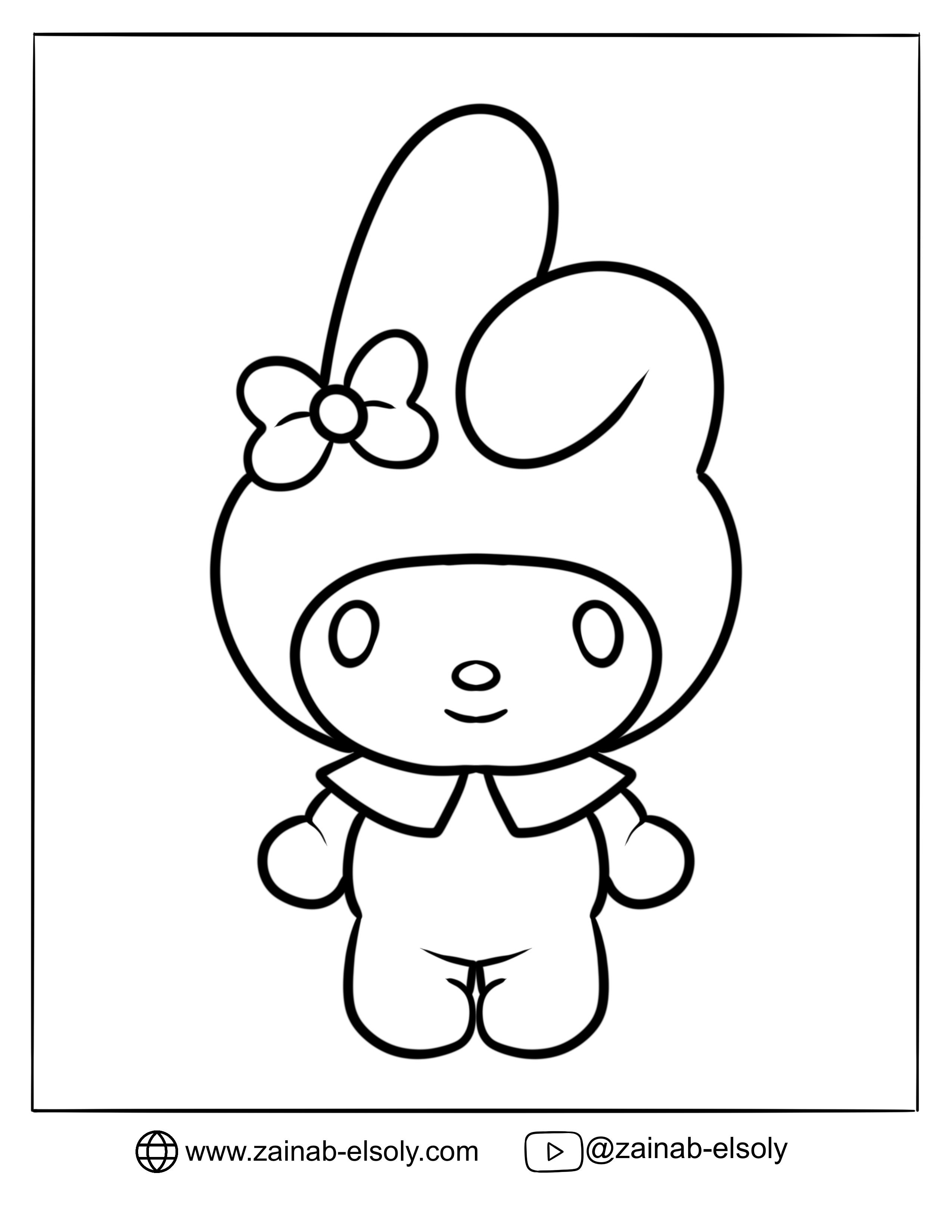 30+ Interactive Sanrio Characters Coloring Pages Free for Kids