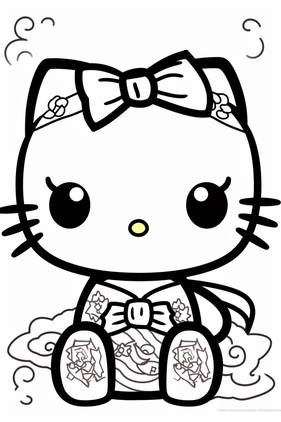 42+ Colorful Hello Kitty Characters Coloring Pages Unique