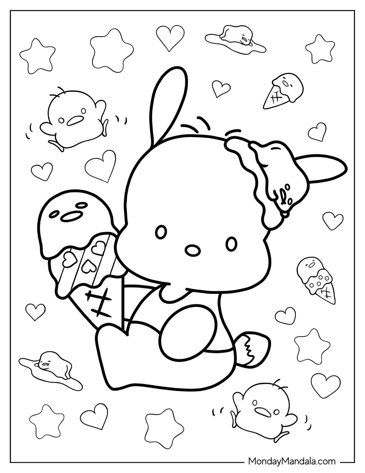 30+ Entertaining Sanrio Characters Coloring Pages Free and Drawing