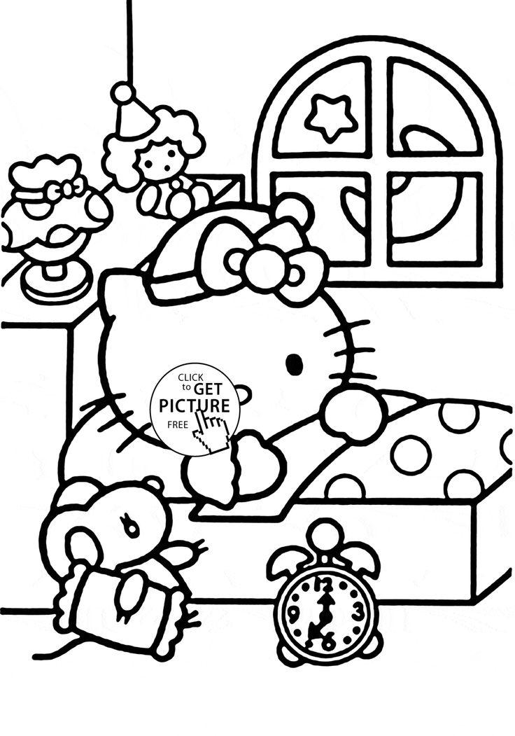 38+ Whimsical Hello Kitty Bed Coloring Pages Free Printable