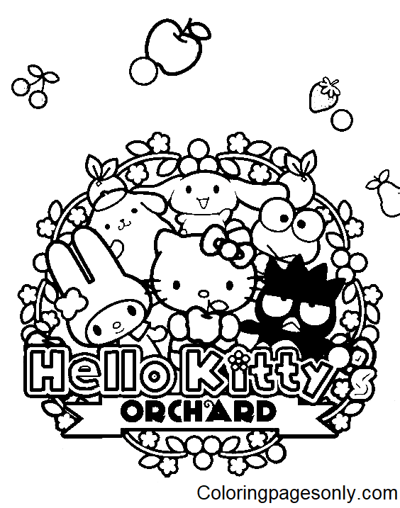 38+ Cute Sanrio Characters Coloring Pages Free Free Printable