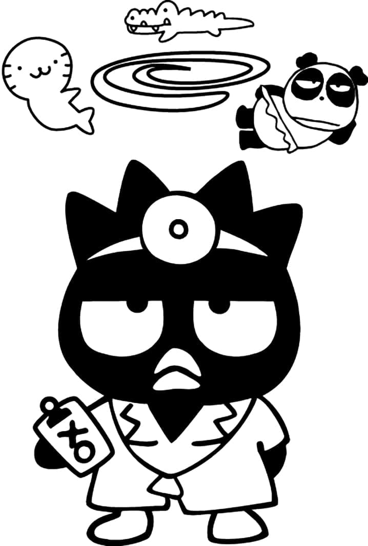 88+ Inspiring Sanrio Coloring Pages Badtz-Maru Printable