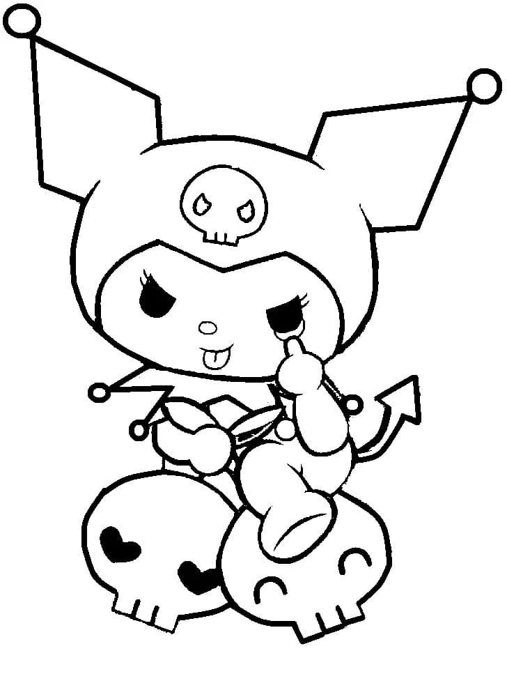 40+ Whimsical Kuromi Drawing Coloring Pages Cute