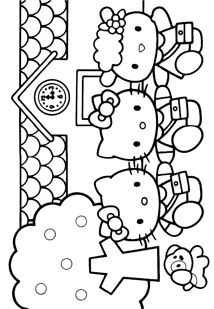 45+ Engaging Hello Kitty Characters Coloring Pages Realistic