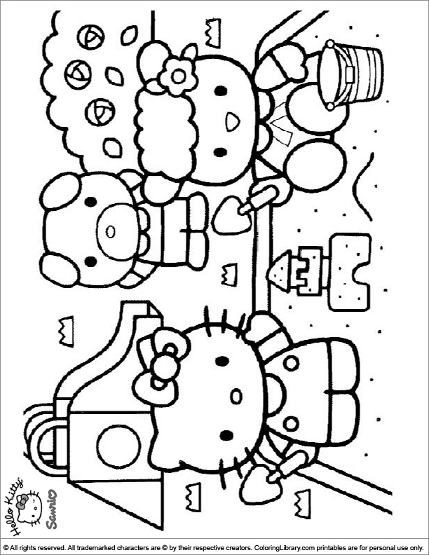 49+ Creative Hello Kitty Characters Coloring Pages Easy