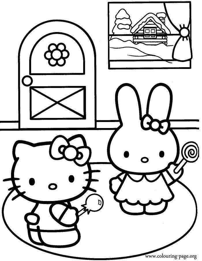 47+ Unique Hello Kitty Characters Coloring Pages Art