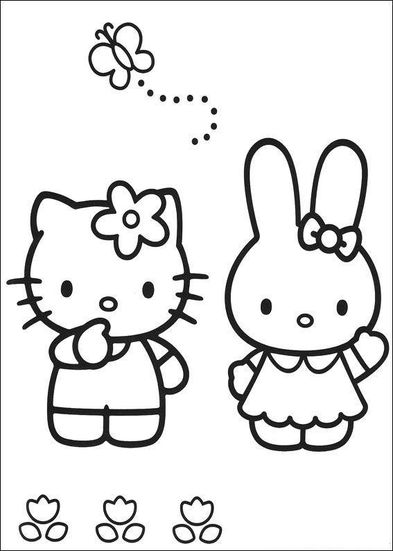 37+ Cute Hello Kitty Characters Coloring Pages Free Printable